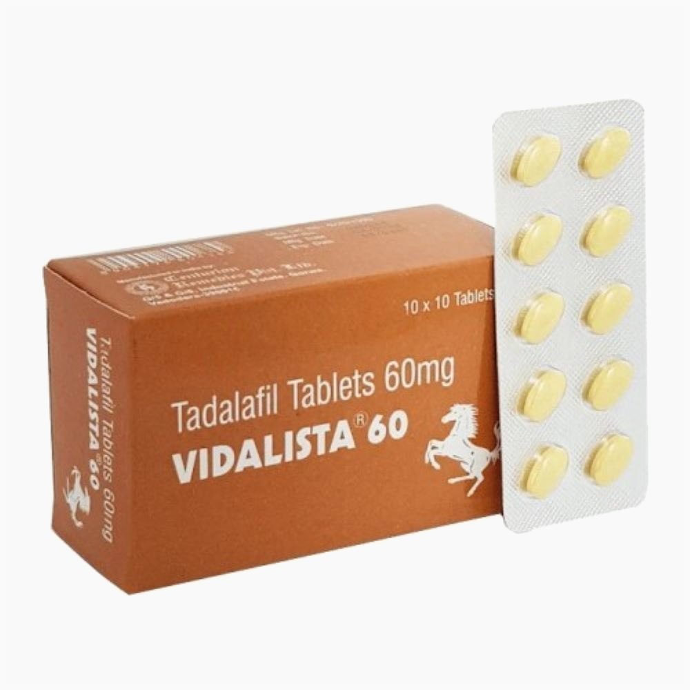 TADALAFIL/VIDALISTA/CIALIS 60mg INDIAN BRAND (10x60mg)
